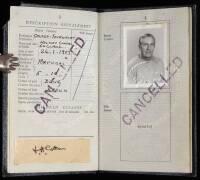 British Open Champion Henry Cotton's Passport