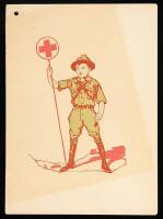 1917 Red Cross exhibition scorecard, Evanston Golf Club