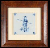 Dutch Golf Theme Hand-Painted Tile, Framed