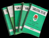 The Golfing Year, The Official Year Book of the English Golf Union. Lot of 5 Issues.