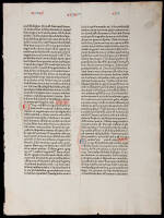 Leaf from the 1462 Fust and Schoeffer Bible