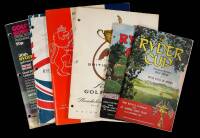 Lot of 6 Ryder Cup programs, including the rare 1959 program