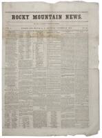 Constitution of the State of Jefferson. And Constitution of the Provisional Government of Jefferson Territory. [Published in] Rocky Mountain News Vol. I, Nos. 13 and 22, August 20 and October 20, 1859.