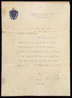 Typed Letter Signed by Calvin Coolidge