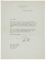 Typed Letter Signed by Dwight D. Eisenhower with his initials, to David Marx