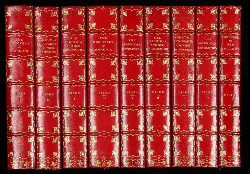 Five titles in nine volumes, finely bound