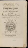 Archaeologia Americana. Transactions and Collections of the American Antiquarian Society. Vol. 1.