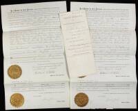 3 "Deed of Conveyance" documents for land in Salt Lake City owned by Brigham Young, Senior