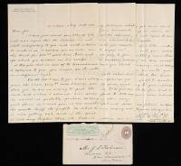 Autographed Letter, signed, J.S. Roberson from J.M. Siebert, an erstwhile business partner in Mexico