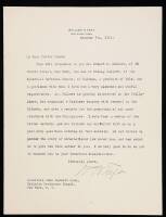 Typed Letter Signed by William H. Taft, to John Bassett More of Columbia Graduate School