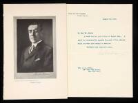 Typed Letter Signed by Woodrow Wilson, to John Bassett Moore