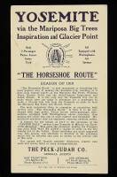 Flyer for "The Horseshoe Route" - Yosemite via the Mariposa Big Trees, Inspiration and Glacier Point