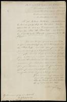 Manuscript orders appointing Midshipman Robert Holman to act as Lieutenant of HMS Bombay