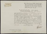 Orders given to Lieutenant Robert Hamilton to take command of the HMS the Surprise