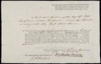 Orders given to Lieutenant Robert Tomlinson to take command of the HMS Terpischore