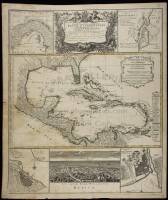 Mappa Geographica, Complectens I. Indiae Occidentalis Partem Mediam Circum Isthmum Panamensem. II. Ipsumq Isthmum. III. Ichonographiam Praecipuorum locorum & portuum...