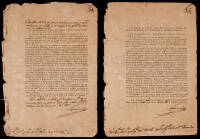 Two Royal Decrees issued in 1813 by the Spanish King Fernando VII (1784-1833), each are signed by Captain General of Florida and Cuba Juan Ruiz de Apodaca, 1st Count of Venadito