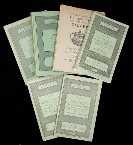Six auction catalogues of famous silver collections