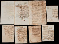 Eight manuscript documents relating to tobacco production and commerce in Cuba