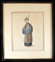 Oil painting of old Chinese woman