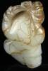 Carved nephrite figurine of man carrying a branch (?), likely a Japanese netsuke - 2