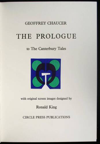 The Prologue to the Canterbury Tales, with original screen images designed by Ronald King