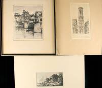 Group of 19th and early 20th century engravings and etchings