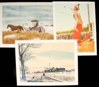 Group of 9 signed limited color lithographs