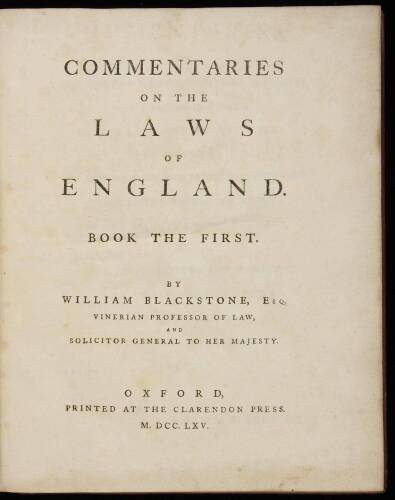 Commentaries on the Laws of England