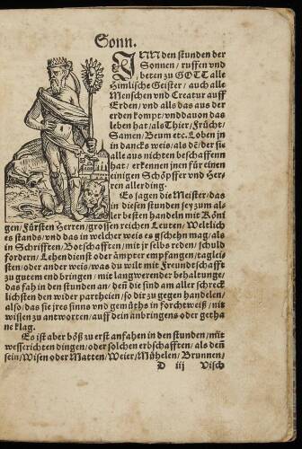 Planeten B&uuml;chlin. Wie man eines jeden menschen Art, Natur, und Complexion, nach dem er under einem Planeten und zeichen geboren ist, erkennen soll, Anfenglich seins lebens, bis anns endt.