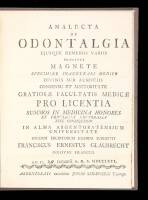 Analecta de Odontalgia Ejusque Remediis Variis Praecipue Magnete Specimine Inaugurali Medico...Pro Licentia