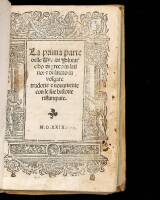 La Prima Parte Delle Vite de Plutarcho di Greco in Latino: e di Latino in Volgare Tradotte e Novamente con le sue Historie Ristampate