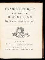 Examen Critique des Anciens Historiens D'Alexandre-Le-Grand.