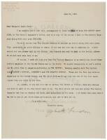 Typed letter signed by Jack London