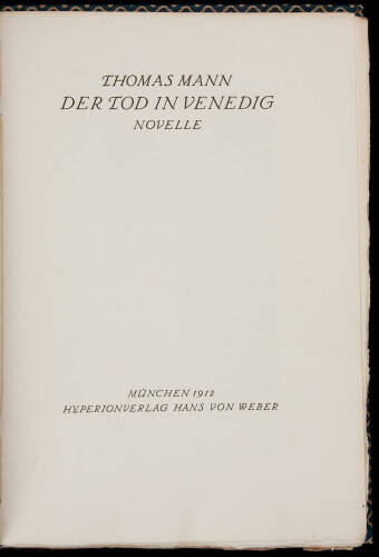 Der Tod in Venedig