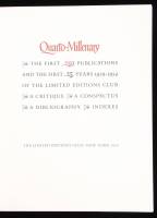 Quarto-Millenary: The First 250 Publications and the First 25 Years, 1929-1954, of the Limited Editions Club