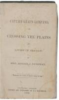 Captain Gray's Company; or, Crossing the Plains and Living in Oregon