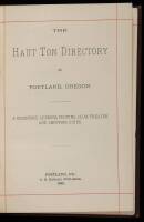 The Haut Ton Directory of Portland, Oregon. A Residence Address, Visiting, Club, Theatre and Shopping Guide