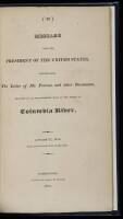 Message from the President of the United States, Communicating the Letter of Mr. Prevost, and other Documents, Relating to an Establishment made at the mouth of the Columbia River