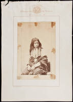 Three albumen photographs of Native Americans, on mounts of the U.S.G.S.