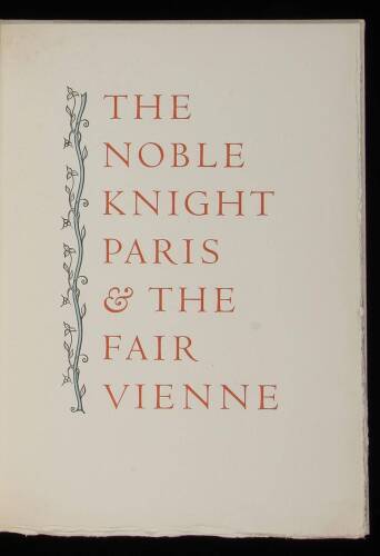 The Noble Knight Paris & The Fair Vienne