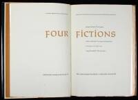 Four Fictions. A Concise Presentation of Literature, Book Arts and Crafts of England, France, United States, and Italy. Joseph Conrad: The Lagoon. Gustave Flaubert: The Legend of Saint Julian. Henry James: The Jolly Corner. Luigi Pirandello: The Annuity