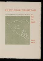 Snow-Shoe Thompson: 1856-1876