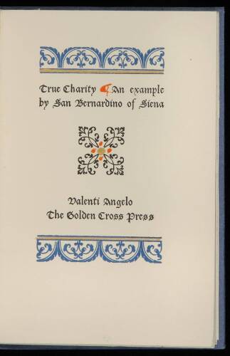 True Charity: An example by San Bernardino of Siena