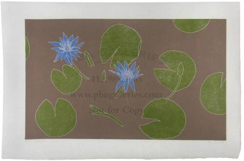 Lot of 10 Linoleum-Block Prints of Flowers, each signed, titled and numbered in pencil