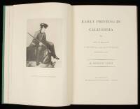 Early Printing in California: From Its Beginning in the Mexican Territory to Statehood, September 9, 1850