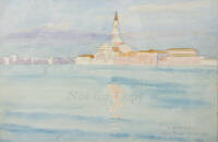 Original watercolor painting of Venice, inscribed to Eric Gill