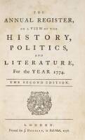 The Annual Register. 1774-1780, 1782, 1783 + Index