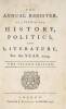 The Annual Register. 1774-1780, 1782, 1783 + Index