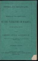 General and Private Laws, and Memorials and Resolutions, of the Territory of Dakota, of the Fourth Session of the Legislative Assembly...